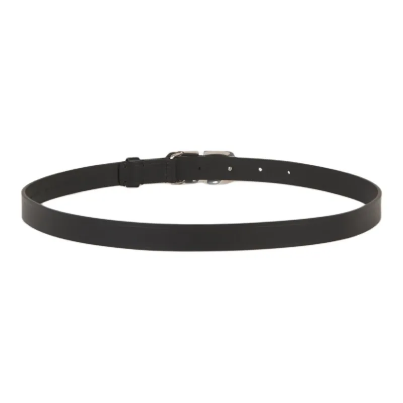 Balenciaga Leather Leather Belts Women's Black Width  2CM-1