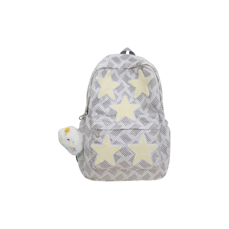 Parker Bear Nylon Backpack Unisex Gray/Blue/Green/Light Pink/Dark Pink-5