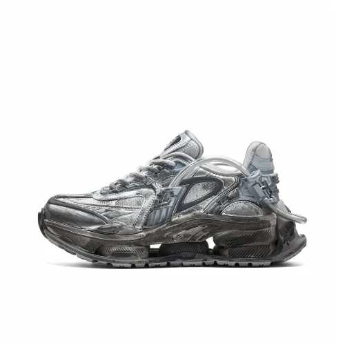 OGR Chunky Sneakers Unisex Low-Top Silver Gray