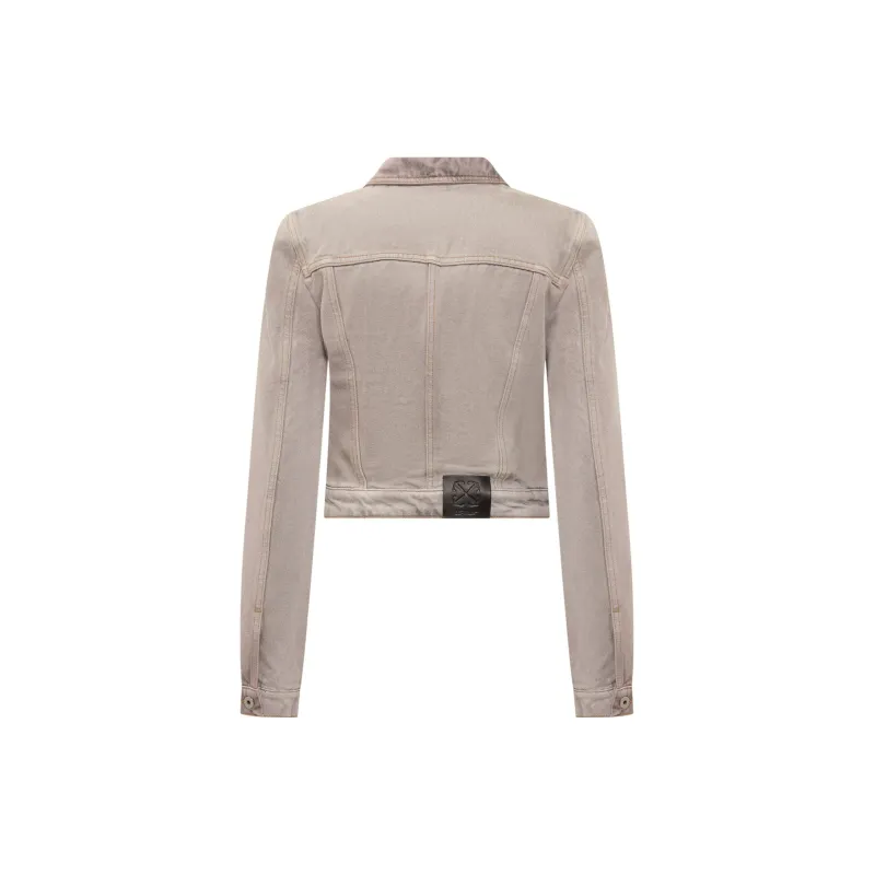 OFF-WHITE Buttoned Long-Sleeved Denim Jacket-1