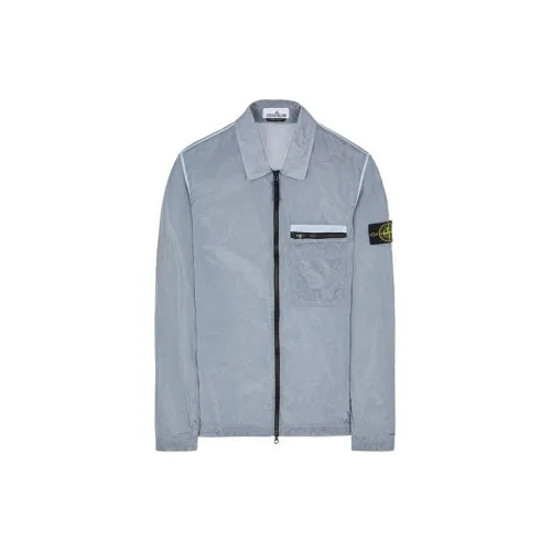 STONE ISLAND Tear-resistant Metal Nylon Series Jackets Men Sky Blue