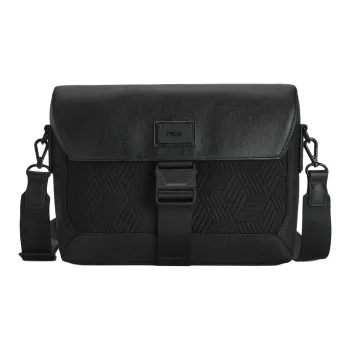 FILA Fabric Shoulder Bag Crossbody Bag Extra Small Men's Jet Black