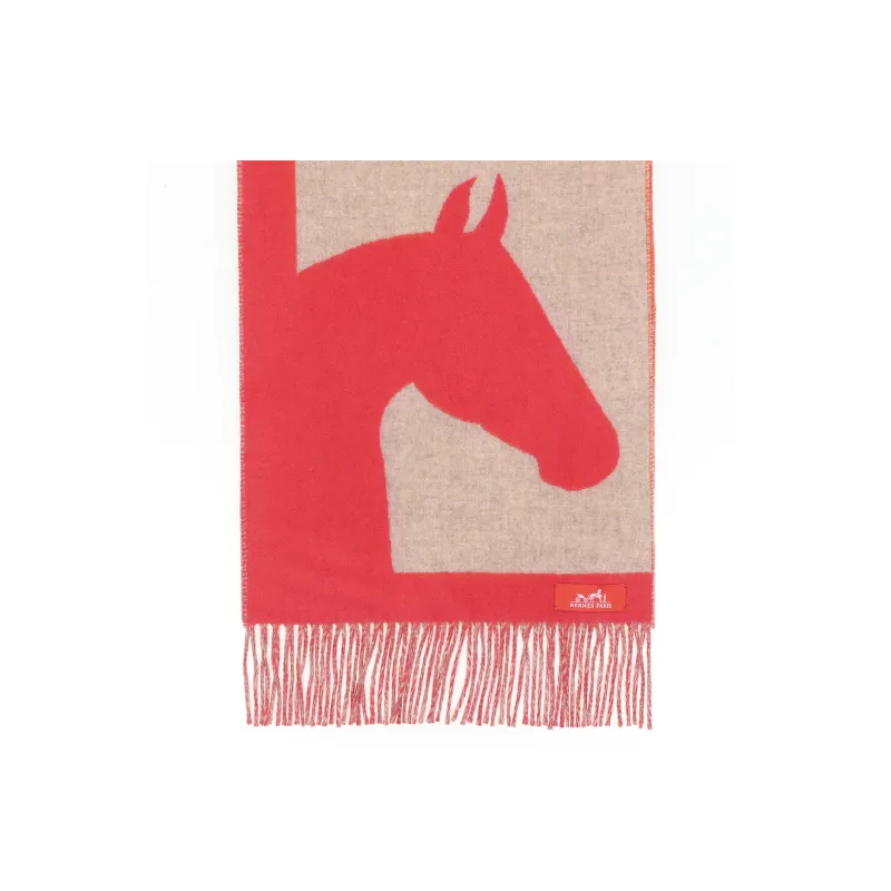 HERMES Knit Scarves Women's Red-2