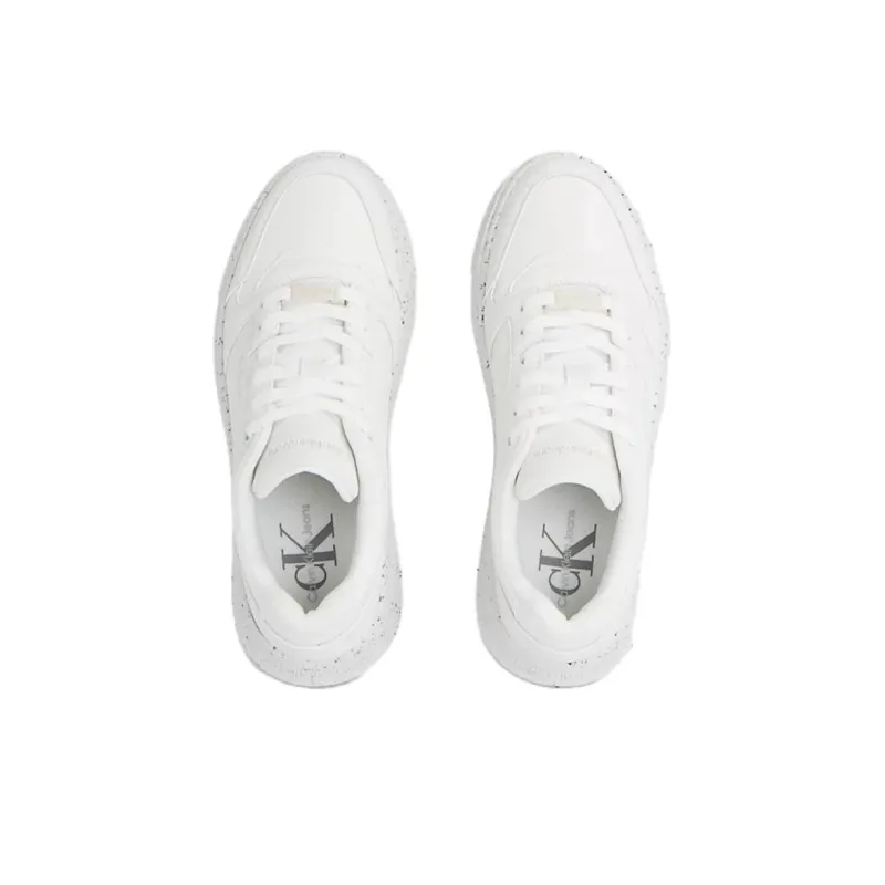 CKJ CALVIN KLEIN JEANS Low Top Skateboard Shoes Women's White-4