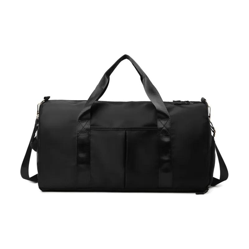 SWIMADE Nylon Gym Bag, Luggage Bag, Travel Bag Regular Men's Black-0