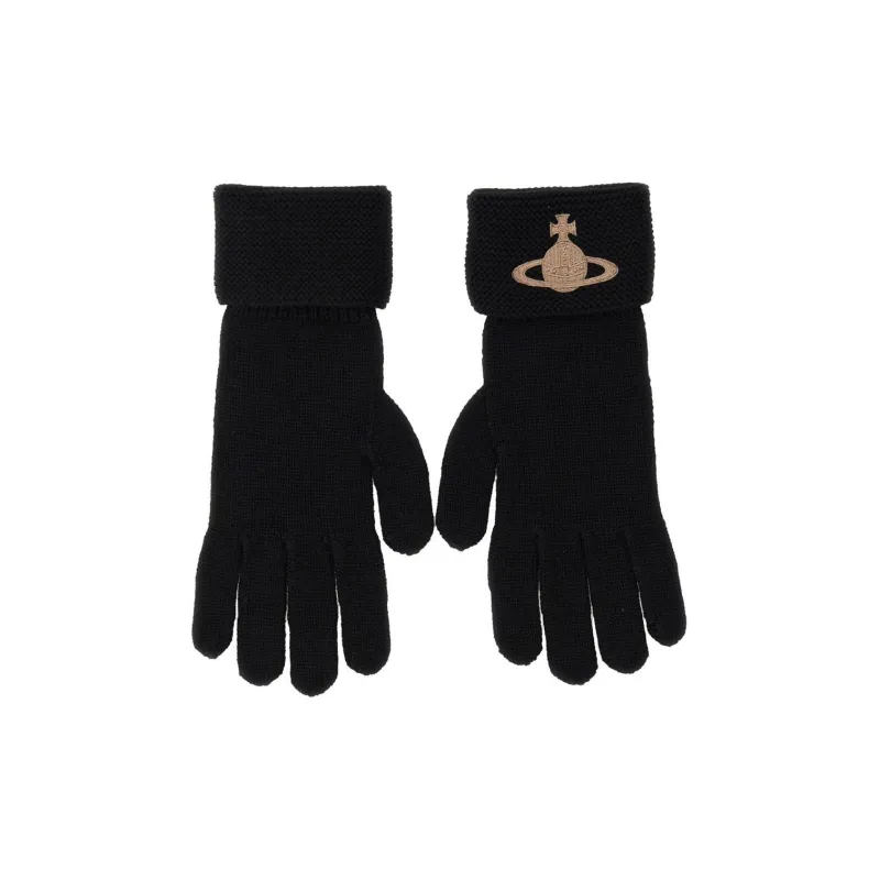 Vivienne Westwood Wool/Cashmere Knit Gloves Men's Black-0
