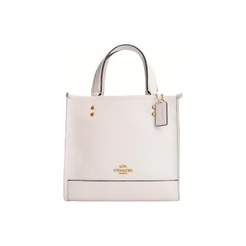 COACH Dempsey Cow Leather Tote Bag, Shopping Bag, Shoulder Bag, Crossbody Bag, Handbag Medium Size Women's Chalk White
