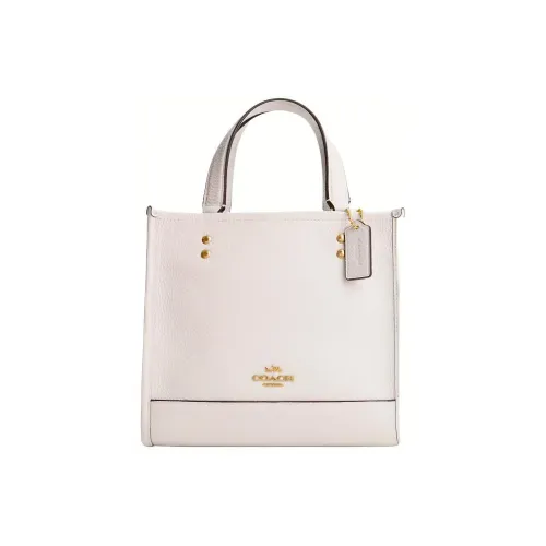 COACH Dempsey Cow Leather Tote Bag, Shopping Bag, Shoulder Bag, Crossbody Bag, Handbag Medium Size Women's Chalk White