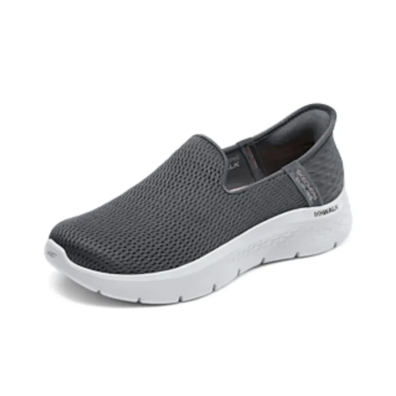 Skechers Hands Free Slip Ins Cushioned Wear Resistant Breathable Low Top Casual Shoes Women's Gray-2