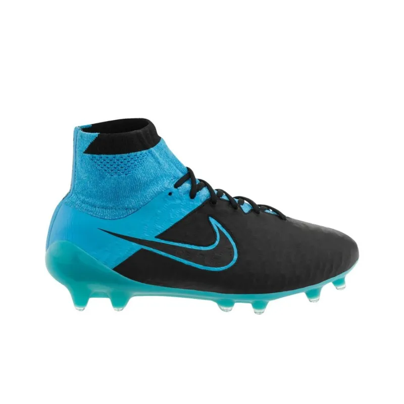Nike Magista Obra Tech Craft Leather Fg Black Turquoise Blue-1
