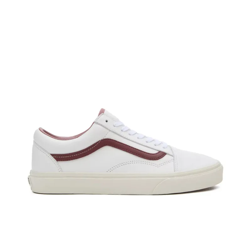 Vans Old Skool Premium Leather 'White Dark Red'-1