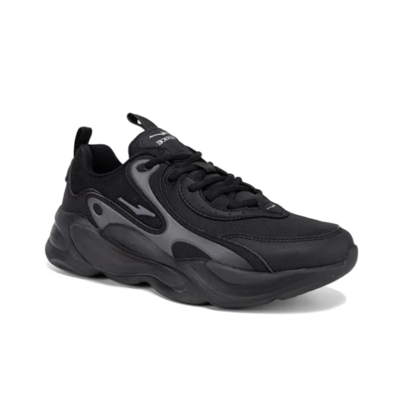 Erke Anti Slip Wear Resistant Low Top Casual Shoes Women's Black-2