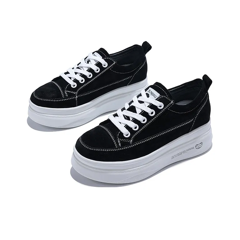 Junjali Slip Resistant, Abrasion Resistant, Lightweight, Height Increasing, Thermal Low Top Casual Shoes Women's-1