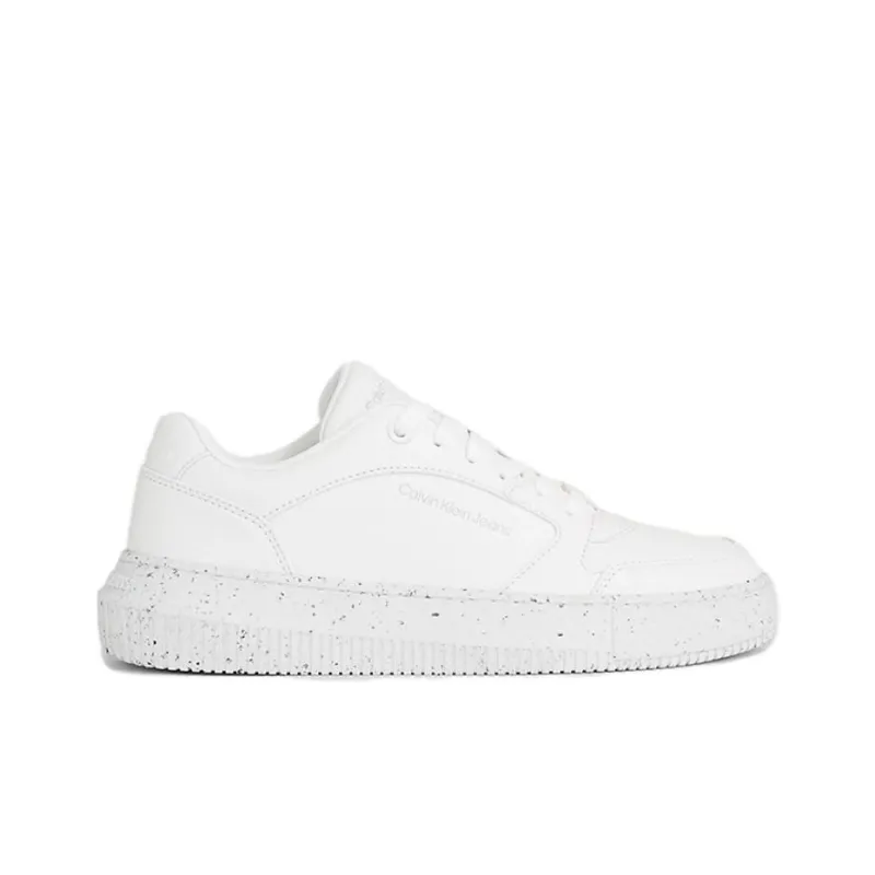 CKJ CALVIN KLEIN JEANS Low Top Skateboard Shoes Women's White-1
