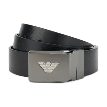 EMPORIO ARMANI Logo buckle Leather Belt