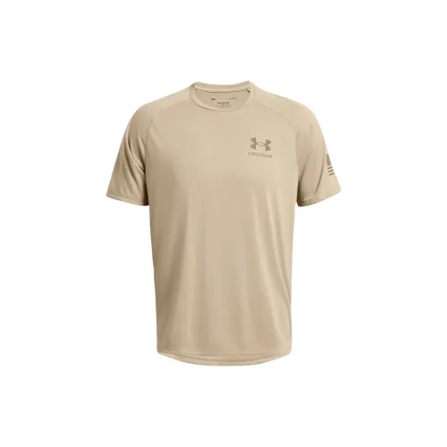 Under Armour T-Shirts Men Federal Brown