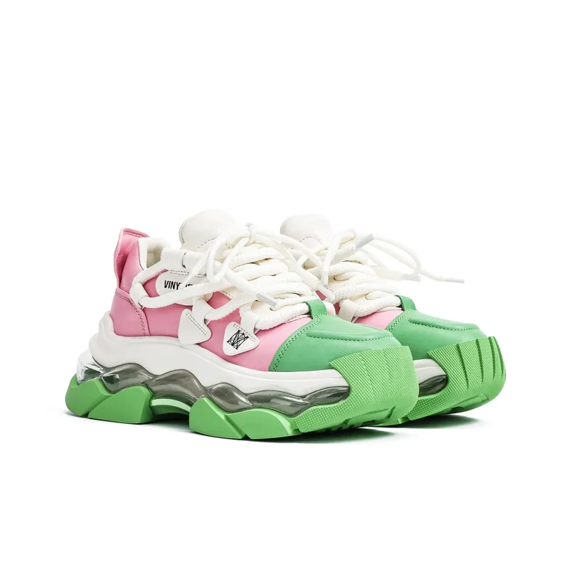 VINYVIOLA Cushioned Wear-Resistant Height Increasing Low-Top Chunky Sneakers Women's-8