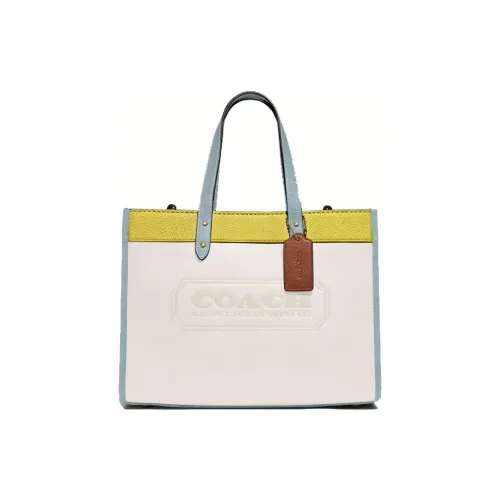 COACH Field Leather Tote Bag Shopping Bag Crossbody Handbag Large Size Women's