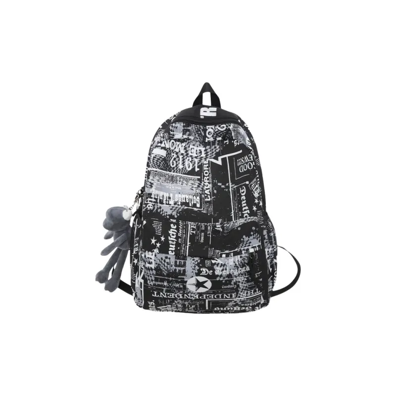 ALNI BITTON Nylon Backpack Regular Men's  Sizing Black/Blue/White/Gray-0