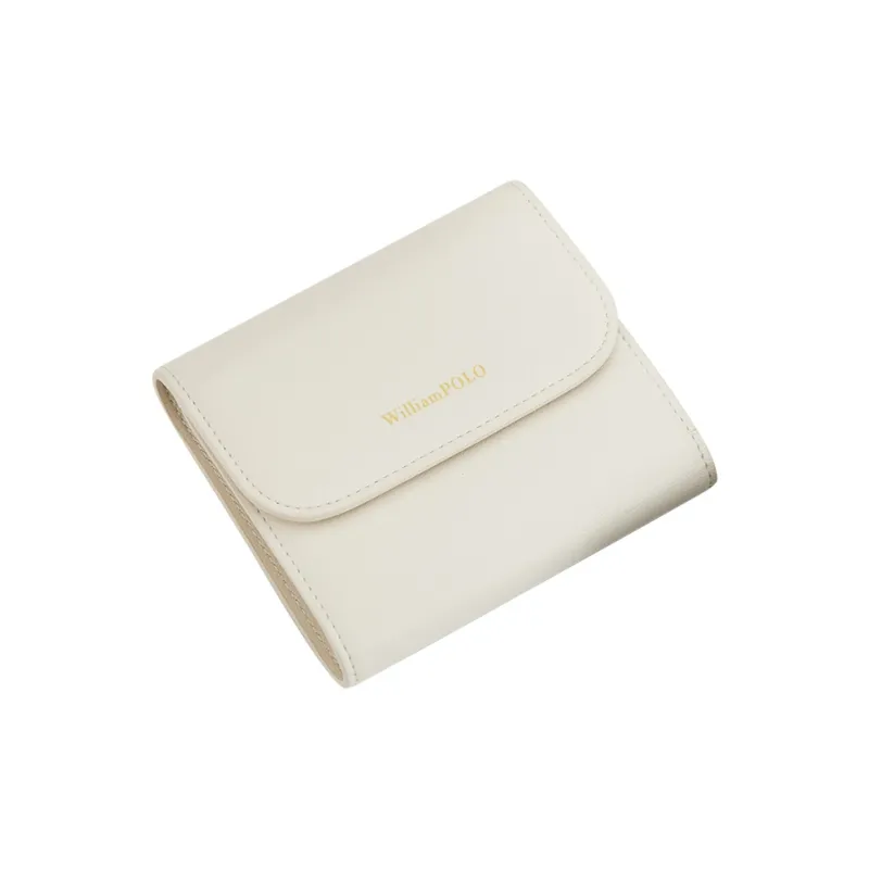 WilliamPOLO Cow Leather Coin Purse Cropped Wallet Regular Women's White/Black/Red/Pink-1