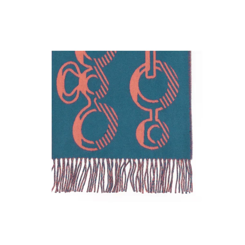 HERMES Cashmere Knit Scarves Women's-2