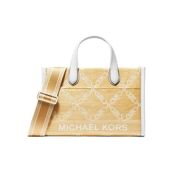 MICHAEL KORS Gigi Polyethylene Messenger Bag Shoulder Bag Crossbody Bag Handbag Small Size Women's Yellow & White