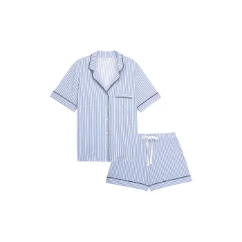 Victoria's Secret Pajama Set Women's Marine Blue