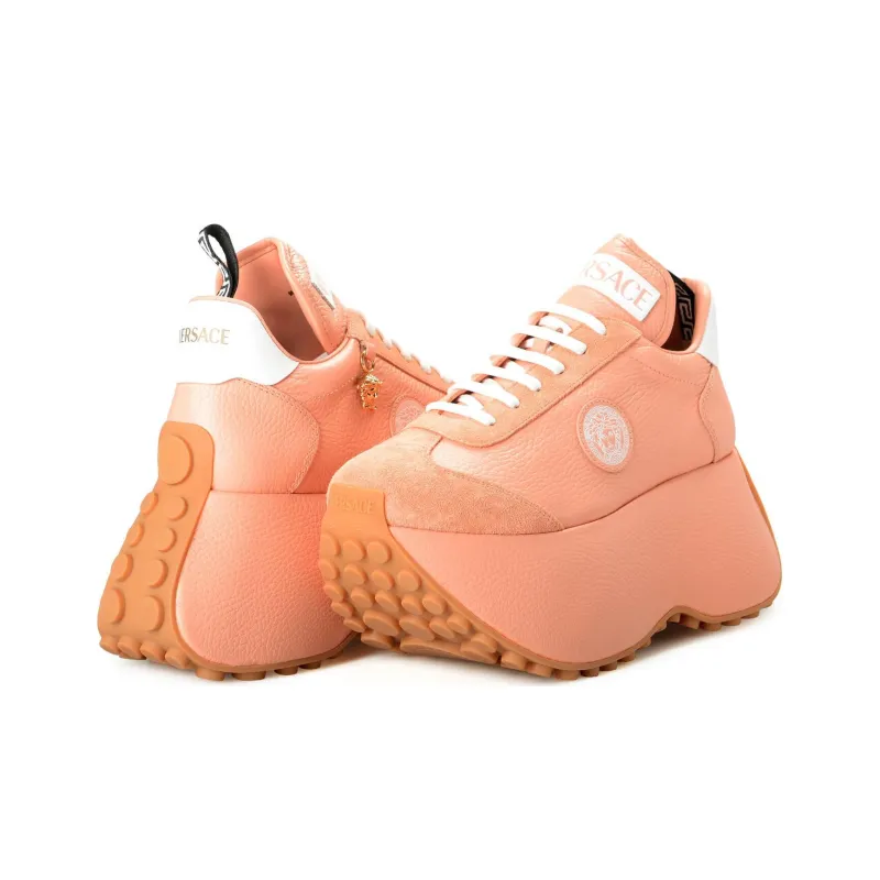 FANSIZHE Triplatform Low Top Platform Shoes Women's Pink-4