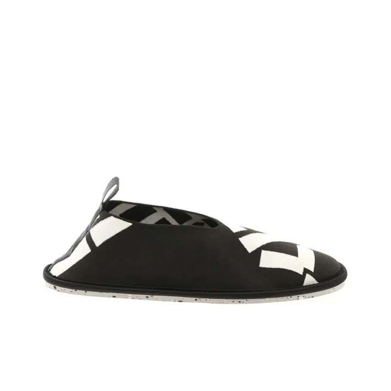 KENZO K Tiger Flat Shoes Women's Black White-1