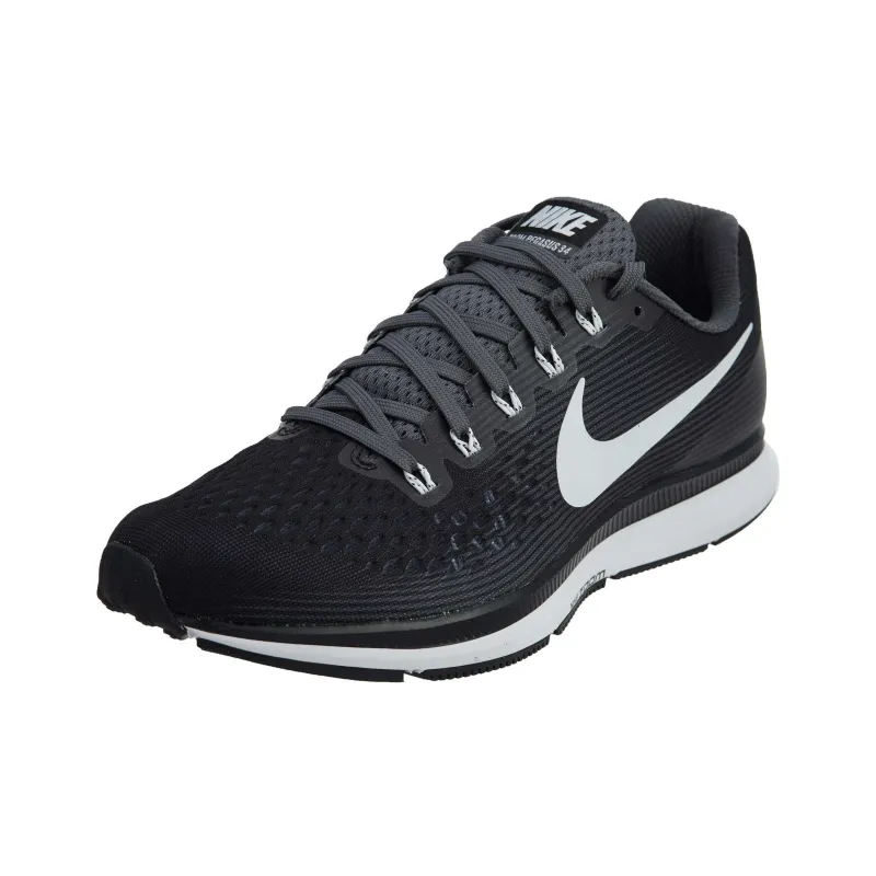 Nike Pegasus 34 Anti Slip Wear Resistant Low Top Running Shoes Men's Gray White-2