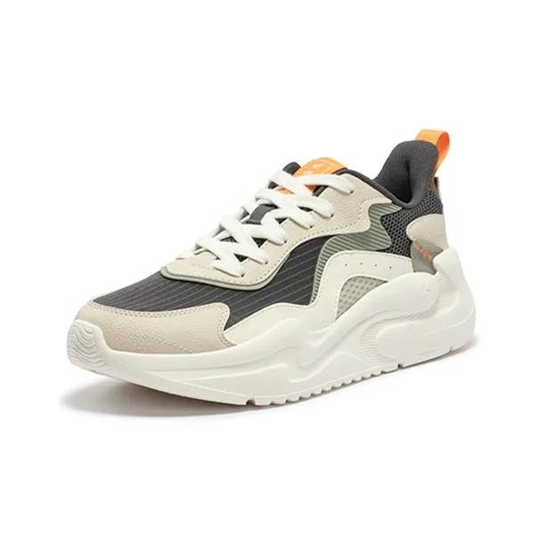 361° Yunshu 4.0 Abrasion Resistant Slip Resistant Low Top Running Shoes Men's White Gray Beige-1