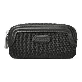 HORSEMEN Nylon Fabric Convenient And Practical Key Pouch Mini Unisex Black