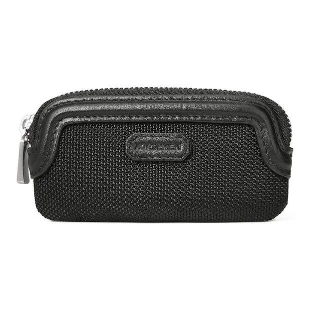 HORSEMEN Nylon Fabric Convenient And Practical Key Pouch Mini Unisex Black-0