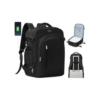 RIOREX Fabric Backpack Regular Unisex Black/Ecru/Gray Brown/Army Green/Peacock Blue/Mint Green/Royal Blue