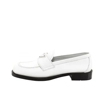 PRADA Patent Leather Loafers 'White' Women's