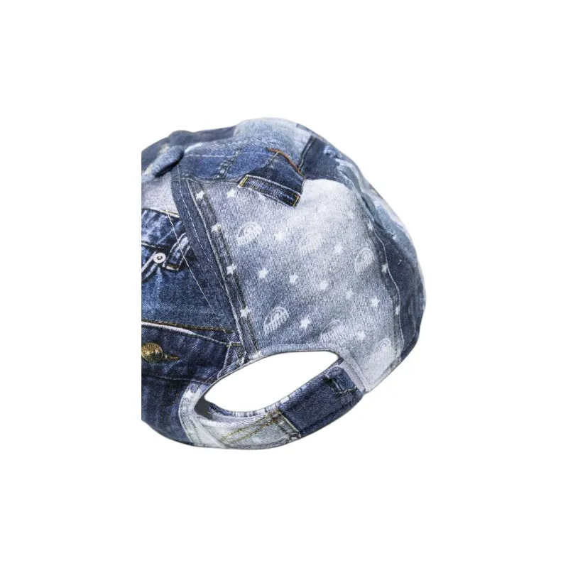 CHIARA FERRAGNI Denim print Cotton Cap-1