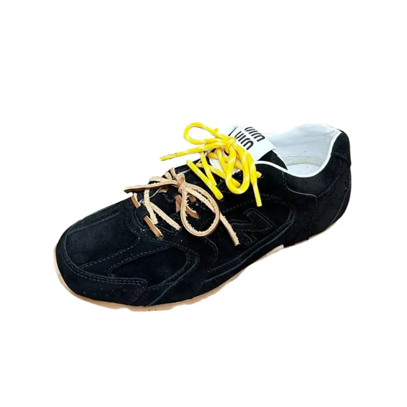 New Balance x MIU MIU Slip Resistant Low Top Casual Shoes Unisex Black-0