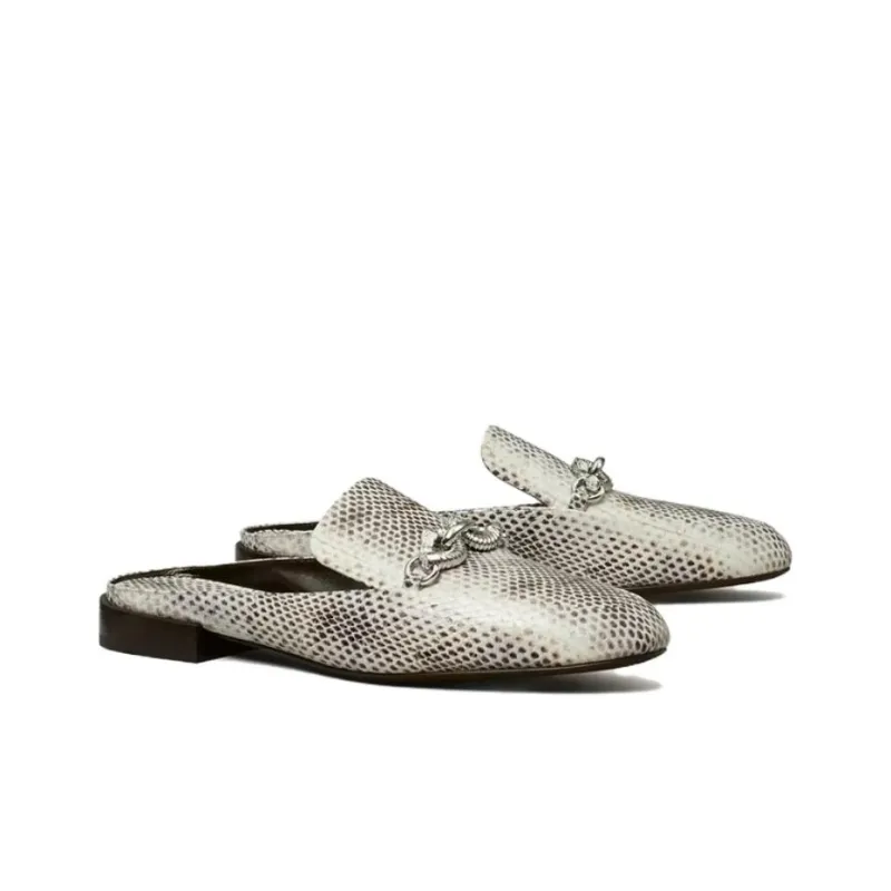 TORY BURCH Jessa Wrap-toe Slippers Women's Beige-2