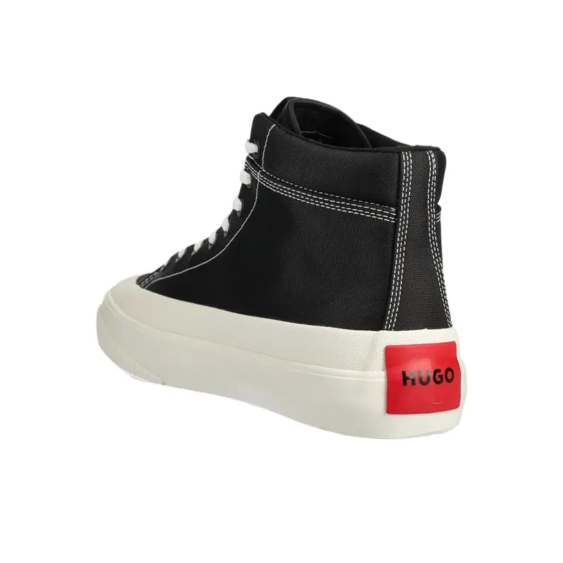 HUGO BOSS Abrasion Resistant High Top Skateboard Shoes Men's Black-3