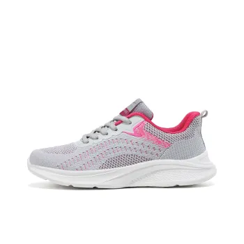 Binary Shock Absorbing, Non Slip, Wear Resistant, Breathable And Lightweight Low Top Running Shoes Women's Gray
