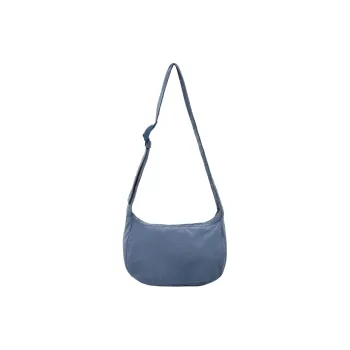 COS Polyamide Saddle Bag, Shoulder Bag, Crossbody Bag Medium Size Unisex Haze Blue