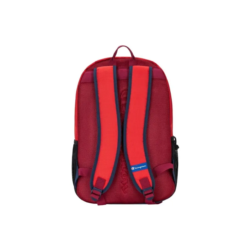 Champion Polyester Backpack Unisex Red & Navy-2