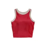 Red White[Cropped Style-High-Rise Waistline]