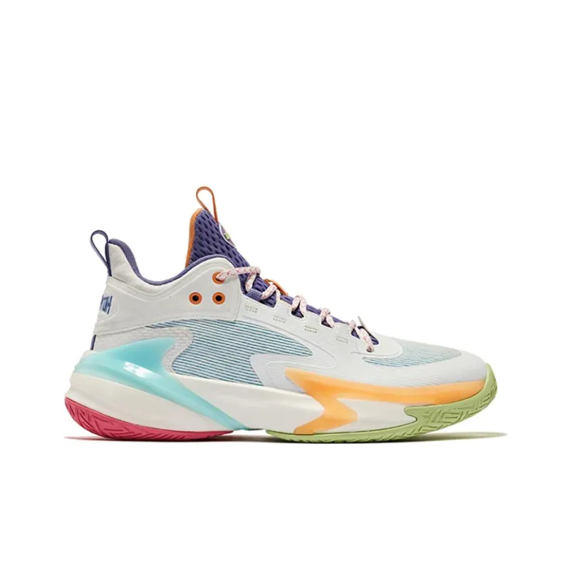 QIAODAN Sharp Edge 6.0 Basketball Shoes Men Low Top White/Blue/Orange/Purple-1