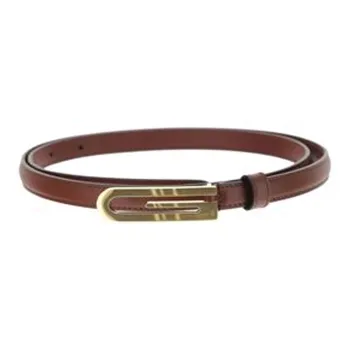 GUCCI Letter Logo Leather Belts Men's Brown