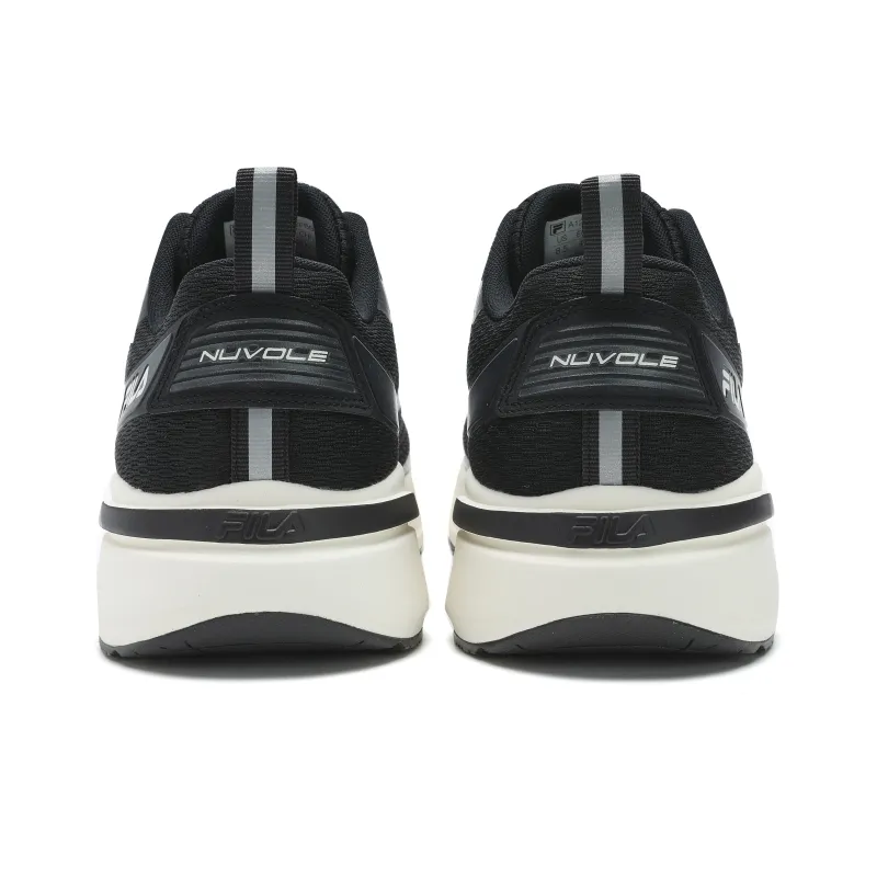 FILA NUVOLE Cushioned Wear-Resistant Breathable Rebound Low-Top Running Shoes Men's Steed Black-3