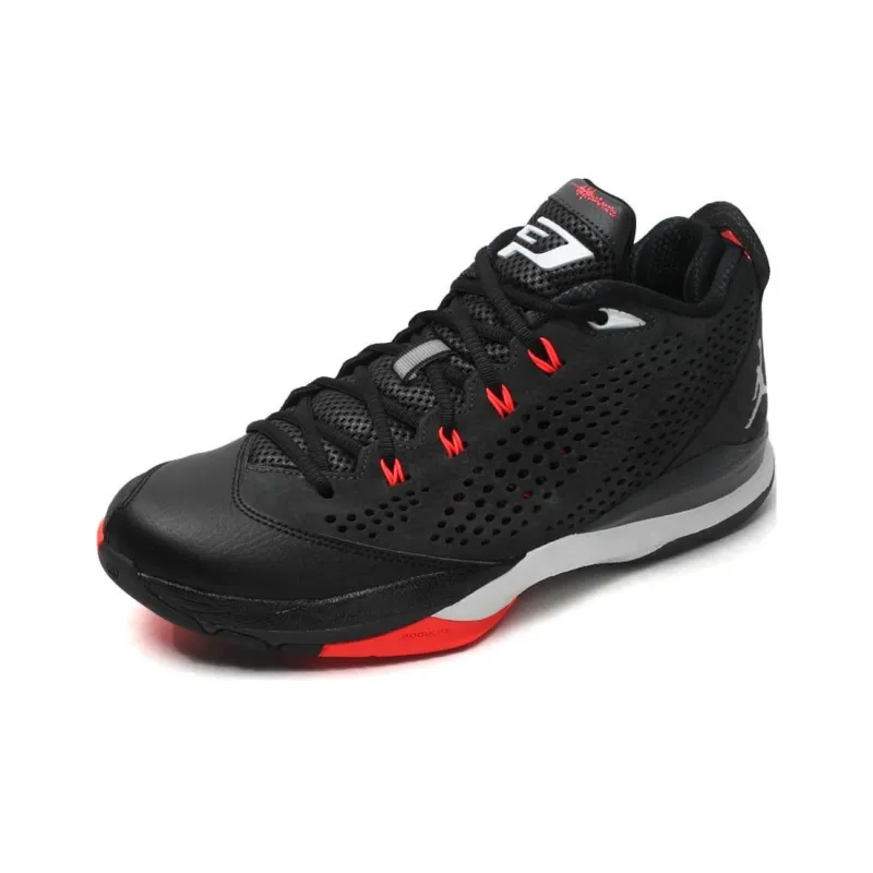 Jordan CP3 7 Cushioned Slip-Resistant Low-Top Basketball Shoes Men's Black Red-2