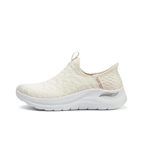 Skechers ARCH FIT 2.0 Hands Free Slip Ins Abrasion Resistant Breathable Low Top Casual Shoes Women's Ivory