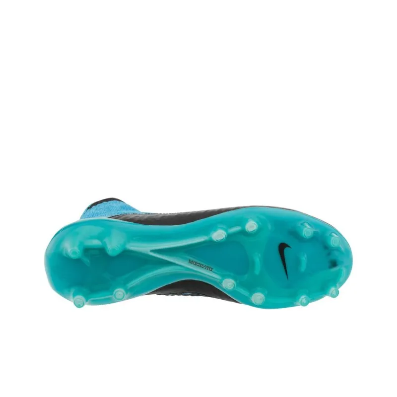Nike Magista Obra Tech Craft Leather Fg Black Turquoise Blue-4
