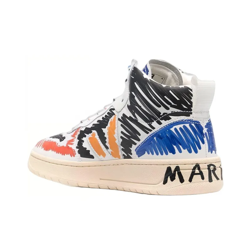 Veja V-15 Leather X MARNI Black Multi-3